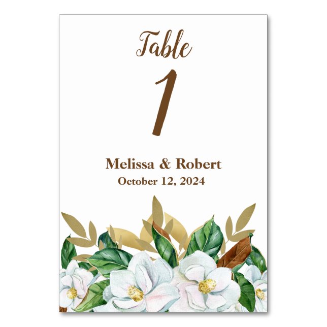 Elégante carte Mariage Magnolia (Par défaut)