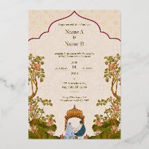 Élégante carte Mariage romantique colorée