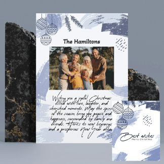 Elégante carte photo de Noël de famille personnali