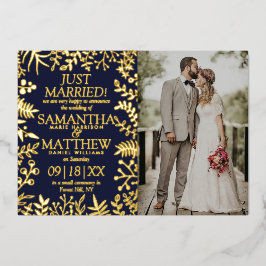 Elégante carte photo Mariage Floral