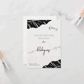 Élégante carte plat Invitation de douche nuptiale