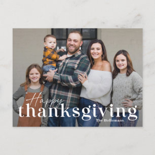 Elégante carte postale Carte photo de Thanksgiving