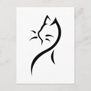 Elégante carte postale de chat