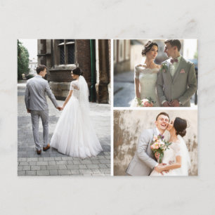 Elégante carte postale de Merci Mariage flou Flora