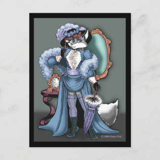 Elégante carte postale Fox