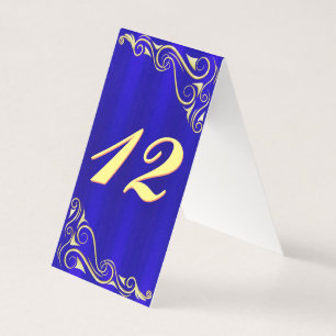 Elégante carte Regal Gold et Blue Flouring