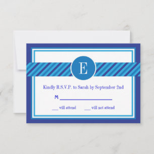 Elégante carte RSVP Barre géométrique Mitzvah