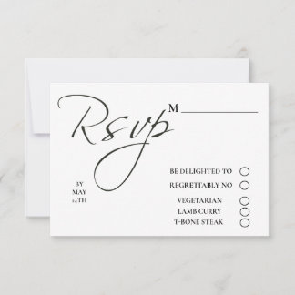 Elégante carte RSVP de mariage photo