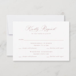 Élégante carte RSVP de répétition de Mariage multi