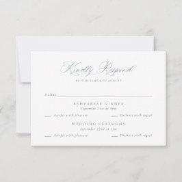 Élégante carte RSVP de répétition de Mariage multi