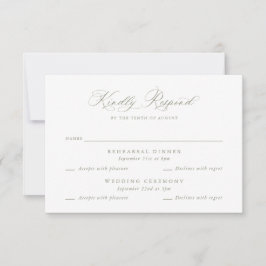 Élégante carte RSVP de répétition de Mariage multi