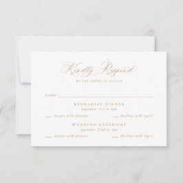 Élégante carte RSVP de répétition de Mariage multi