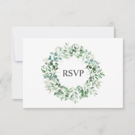 Elégante carte RSVP mariage Eucalyptus