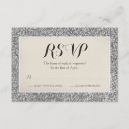 Elégante carte RSVP mariage Parties scintillant ar