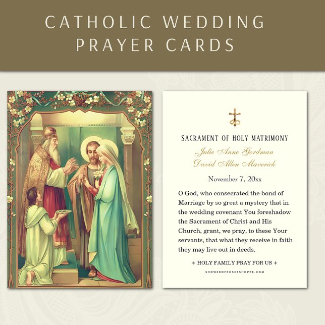 Élégante Carte Sainte Mariage Marie-Joseph (Créateur téléchargé)