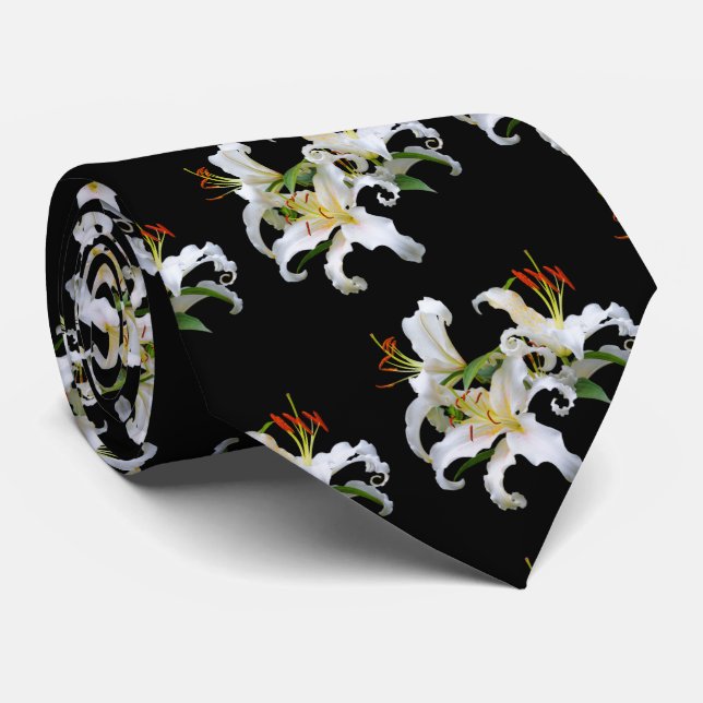 Elegante Casablanca Krawatte (Gerollt)