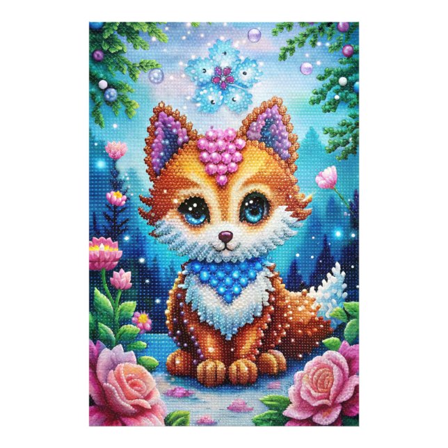 Elegante Cat 5D Diamant Painting Kit Bohrwand Fotodruck (Vorne)