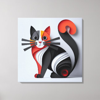 Elegante Cat Wall-Dekoration Leinwanddruck