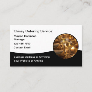 Elegante Catering Hochwertige Visitenkarten Visitenkarte