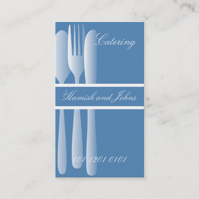 Elegante Cateringgeschäftskarte Visitenkarte (Vorderseite)