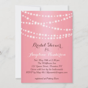 Élégante Chaîne Lights Bridal Shower Invitation