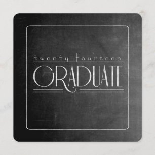Elegante Chalkboard Abschluss Einladung
