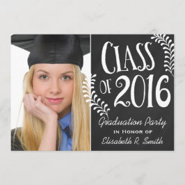 Elegante Chalkboard-Klasse der Graduierungspartei  Einladung