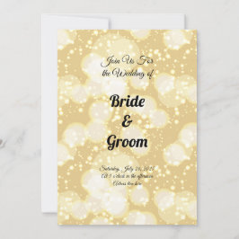 Elegante Champagne Bubbles Hochzeit Einladung