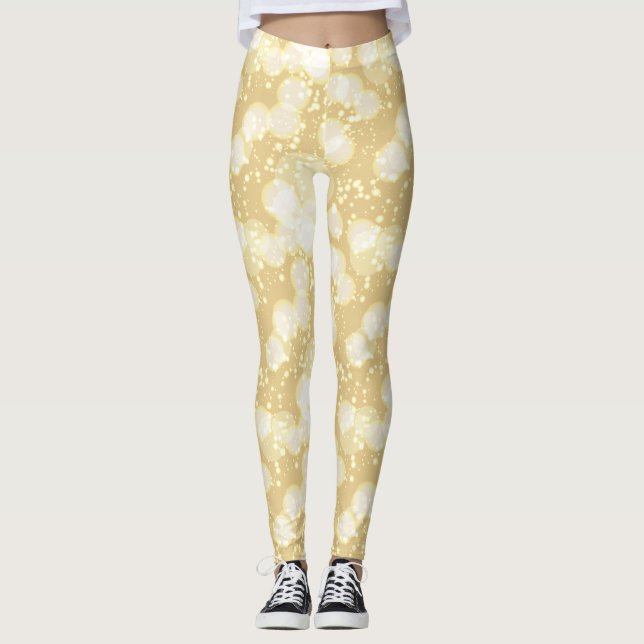 Elegante Champagne Bubbles Leggings (Vorderseite)