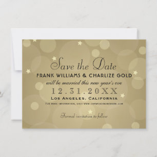 Elegante Champagne Gold Wedding Save The Date