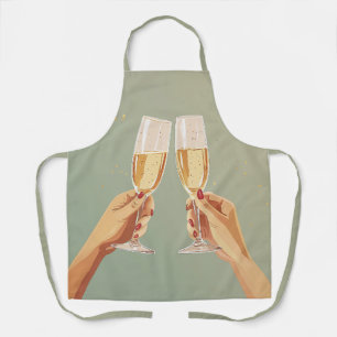 Elegante Champagne Toast Celebration Schürze