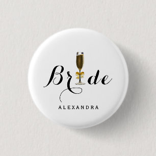 Elegante Champagner-Glasbrücke Button