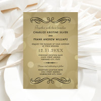 Elegante Champagner Gold und Black Wedding