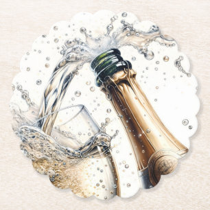Elegante Champagner-Spritzer-Brautjungfernparty Untersetzer