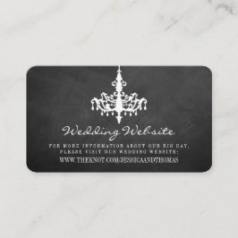 Elegante Chandelier Chalkboard Wedding Collection Begleitkarte