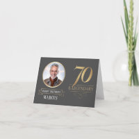 Elegante Charcoal & Gold 70. & Legendärer Geburtst