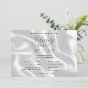 Elegante Charity-Gala der Silver Silk Company Einladung