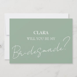 Elegante Charm Green Wildblume Wedding Bridesmade Einladung