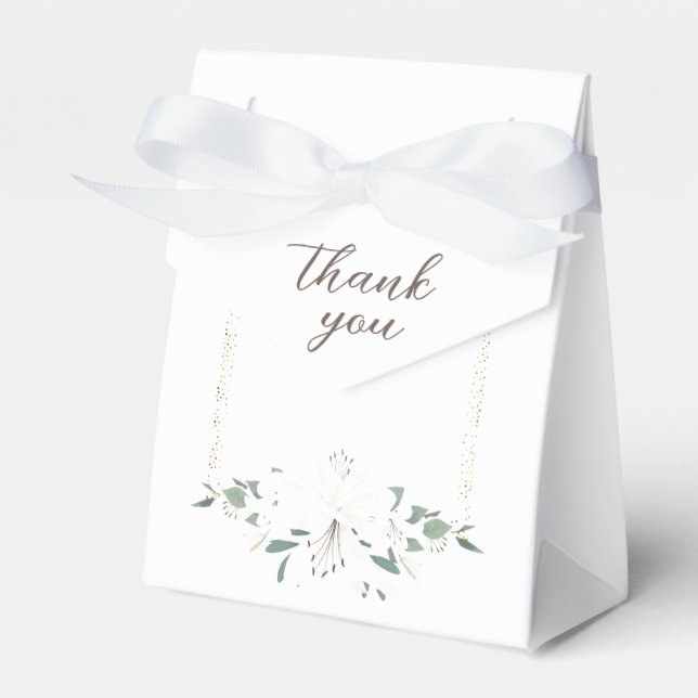 Elegante Charm Green Wildblume Wedding Geschenkschachtel (Vorderseite)