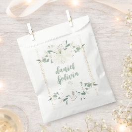 Elegante Charm Green Wildblume Wedding Geschenktütchen