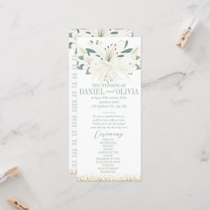 Elegante Charm Green Wildblume Wedding Programs