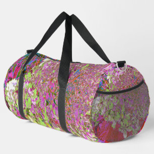 Elegante Chartreuse Green, Pink und Blue Hydrangea Duffle Bag
