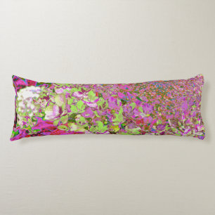 Elegante Chartreuse Green, Pink und Blue Hydrangea Seitenschläferkissen
