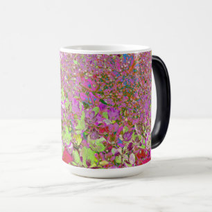Elegante Chartreuse Green, Pink und Blue Hydrangea Verwandlungstasse