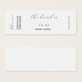 Elégante Cheers de Mariage Boire Carte Billet de B