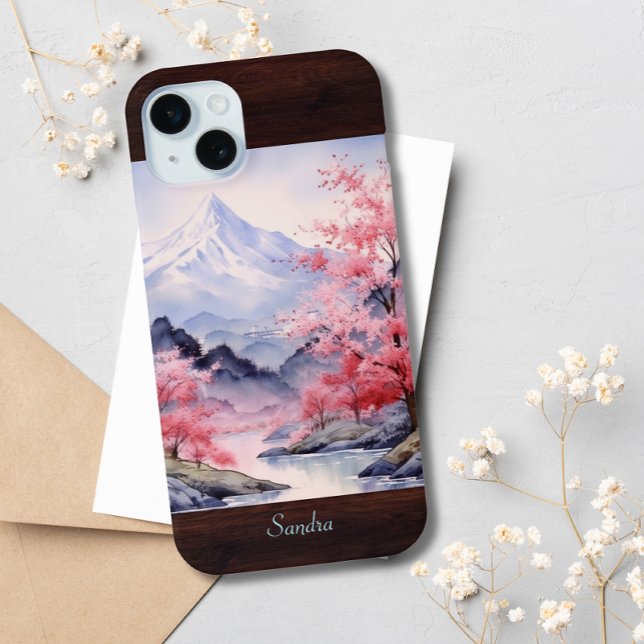 Elegante Cherry Blossom Flora Wasserfarbenwelt Case-Mate iPhone Hülle (Von Creator hochgeladen)