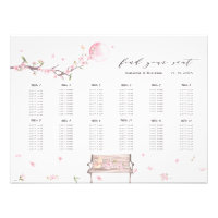 Elegante Cherry Blossom Hochzeitssattelposte