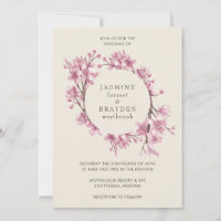 Elegante Cherry Blossom Pink Floral Wedding