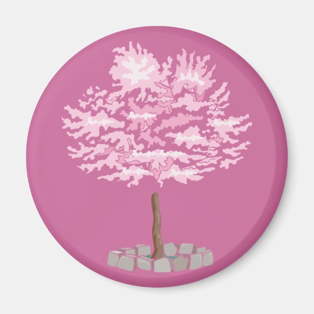 Elegante Cherry Blossom Tree Magnet (Vorne)
