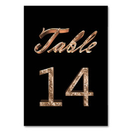 Elegante Chic Black Gold Party Tischnummer 14